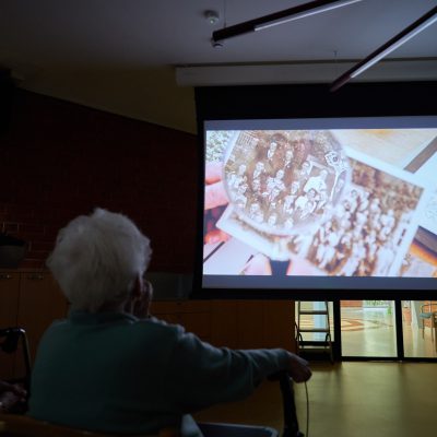 Während der Filmvorführung